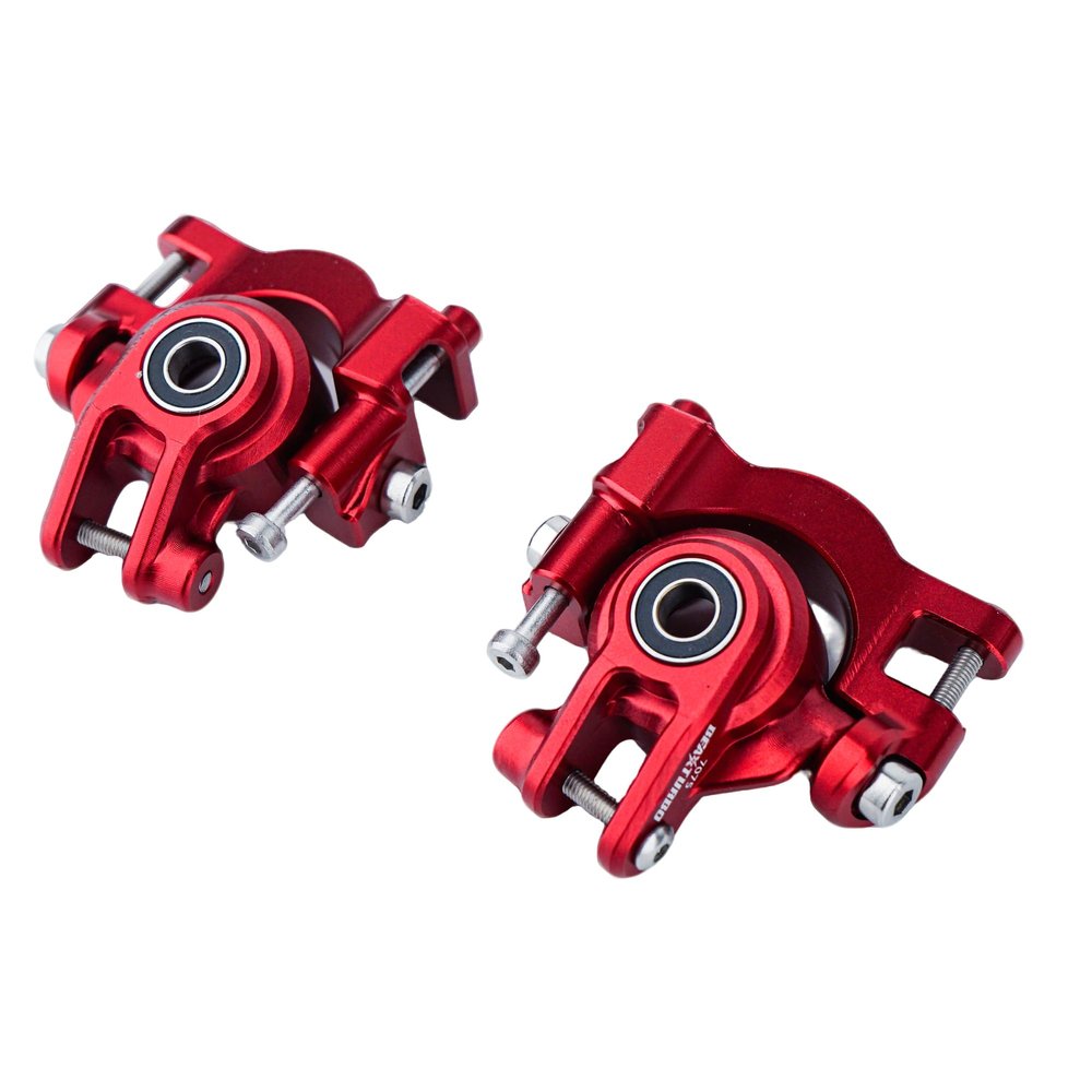 BeaxTurbo Racing Upgrade Parts CNC 7075Aluminum Front Steering+C hub for TRAXXAS JATO 4 * 4 1/8 (red)