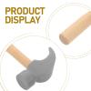 BUTIFULSIC 3pcs Kids Wooden Hammer Toy Simulation Mallet Tool Wood Construction Toy Pretend Play Maintenance Tools for Birthday Party Games view 3