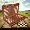 19 Turkish Backgammon Sets for Adults  Ebony&Leather XXL Size  Brown  Premium Checkers and Dice Set,Travel Backgammon Set&Classic Board Games for 2 Players view 4
