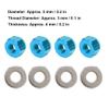 Alomejor Compact Blue Aluminum Wheel Courage (Blue A949-49R) view 2