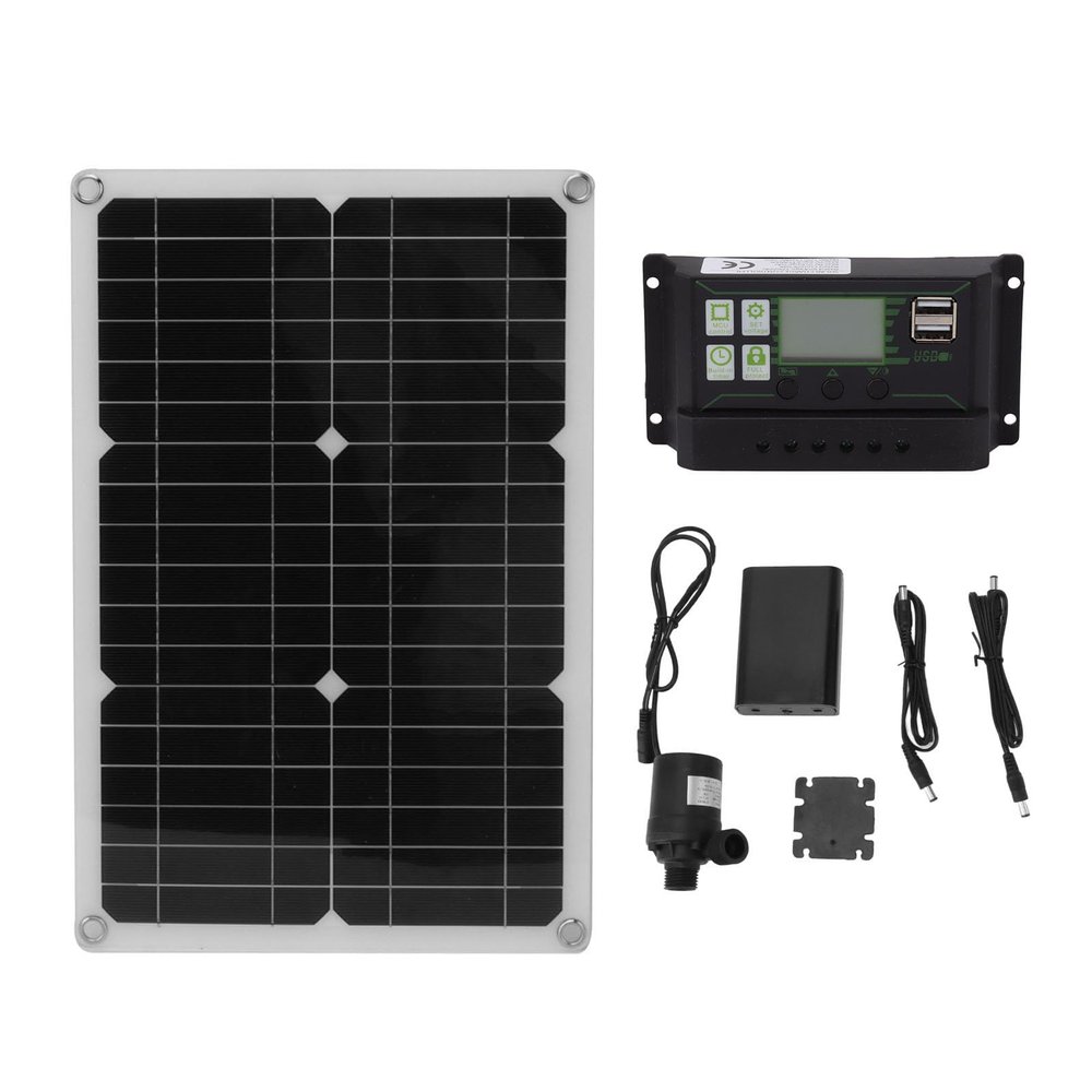 EIMSOAH Solar Pump Kit, Monocrystal 20W 18V Large High Output, Solar Powered Pump, for Garden