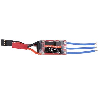 Alomejor Brushless 15A ESC Highperformance Electronic Speed Controller for 1/28 1/24 RC Car, Durable Material, 2S 8.4V Voltage Support, Compact Design