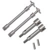 Alomejor Precision CNC Edited Front Drive Shaft Set for Axial SCX24 90081 1/24 RC Car, Shock, 2 Sets, for External Control Cars view 2