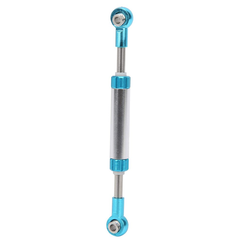 Alomejor Adjustable Aluminum Alloy Servo Steering Rod for Axial SCX10 RC Crawler, Silver Blue RC Car Link Rod for Stability Improvement (84-90mm)