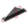 4pcs Car Universal Triangular Rear Bumper Diffuser Spoiler Protector Carbon Fiber Chassis Lip Decoration(Black curved) view 4