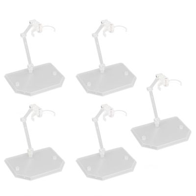 Alomejor 5 Packs Action Figure Stand Doll Model Support Set Transparent Holder for Anime Collectors