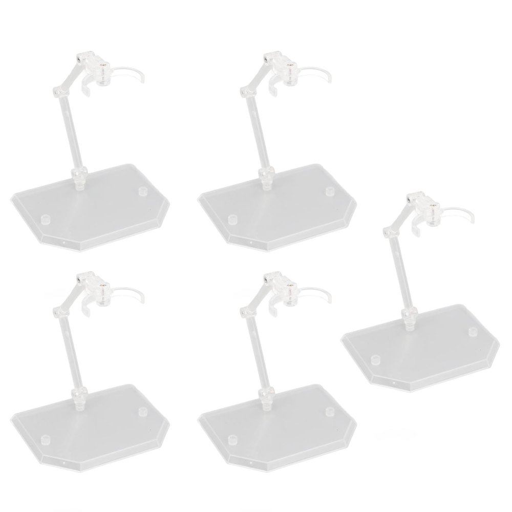 Alomejor 5 Packs Action Figure Stand Doll Model Support Set Transparent Holder for Anime Collectors