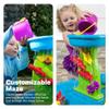 Step2 Rain Showers Splash Pond Water Table with Cover, Kids Water and Sand Activity Sensory Playset, Summer Outdoor Toys, 13-Piece Water Toy Accessories, for Toddlers 1.5+ Years Old, Blue & Green view 3