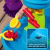 Step2 Rain Showers Splash Pond Water Table with Cover, Kids Water and Sand Activity Sensory Playset, Summer Outdoor Toys, 13-Piece Water Toy Accessories, for Toddlers 1.5+ Years Old, Blue & Green view 4