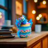 Articulated Dragon with Fantasy Egg  3D Printed Mythical Creature Gift, Posable Jointed Companion, Collectible Detailed Shelf or Desk Decoration - For Adults (Celestial Glow Dragon + Egg) view 4