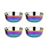 Ahimsa Stainless Steel Bowls for Toddlers, Pediatrician Designed, 8 oz Non Plastic Kid Bowls, Non Toxic Small Bowls Set, Unbreakable & Dishwasher Safe, Set of 4 Rainbow view 1