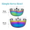 Ahimsa Stainless Steel Bowls for Toddlers, Pediatrician Designed, 8 oz Non Plastic Kid Bowls, Non Toxic Small Bowls Set, Unbreakable & Dishwasher Safe, Set of 4 Rainbow view 4