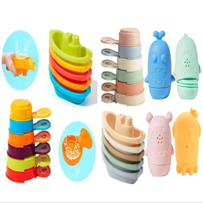 15PCS Baby Bath Toys & 11PCS Stacking Bath Toys