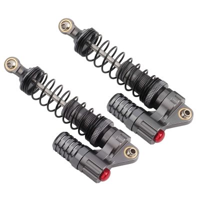 2PCs Metal Shock Absorbers for Axial SCX10 4 D90 1/10 Scale RC Crawler Car, Dual Spring Design, Smooth Damping Effect, Easy Installation, Superior Durability