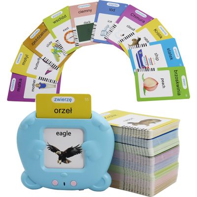 MAYAPHILOS 510 Sight Words Polish and English Talking Flash Cards Fun Polish Language Learning Toys for Kids, Learn Polish for Toddlers Sensory Preschool Educational Birthday Gifts