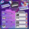 Kids Piano Keyboard Toy for 4 Year Old Girl Birthday Gift 37 Key Purple Pianos with Microphone Toddler First Music Instrument Toys for 3 4 5 6 7 Year Old Boys Girls Gifts view 2