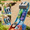 GYYCKTD Race Track Truck Toys for 3 4 5 6 7 8 Years Old Boys, 2-Tier Storage Carrier Vehicle Playset with 12 Die-Cast Racing Car Toys, Car Ramps, Birthday Gifts for Toddlers Kids Girls Age 3-5 4-8 view 4