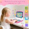 Learning Toy for Kids 1 2 3 Year Old Boys Girls, Learning Laptop for Toddlers 1-3, Interactive Educational Toys with Music Sounds Lights, Christmas Birthday Gifts for Baby Kids Age 12-18 Months, Pink view 2