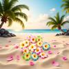 10Pcs 7cm Multicolor Hawaii Plumeria Flower Clips, Artificial Tropical Flower Hair Accessories for Wedding, Beach Party, Artificial Hair Clips and Barrettes view 2