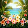 10Pcs 7cm Multicolor Hawaii Plumeria Flower Clips, Artificial Tropical Flower Hair Accessories for Wedding, Beach Party, Artificial Hair Clips and Barrettes view 3