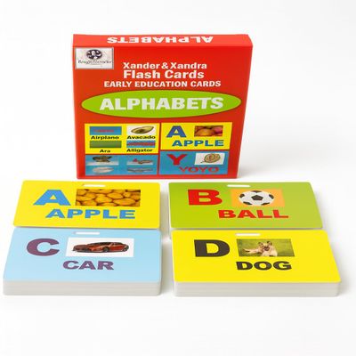 Alphabet AZ Flash Cards (Single-Sided) Durable, Waterproof & Tear-Resistant Learning Cards for Toddlers and Preschoolers