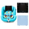 2 Pack Satin Car Seat Headrest Cover for Babies, Soft Silk Feeling Hair Protector for Infant Car Seats & Strollers,Reduce Frizz & Bald Spots (Black & Blue) view 1