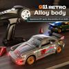 1/43 RC Drift Car for Adults, 2.4Ghz Mini Alloy Remote Control Car, Desktop RC Racing Cars Model with Openable Doors, LED Lights & Gyroscope view 4