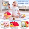 HuToYii Baby Toys 6-12 Months, Plush Barn with Stuffed Farm Animals, Sensory Rattle, Mirror, Crinkle, Montessori Toys for 6 Month Old Babies for Infant & Toddler 1-3 Boy and Girls view 2