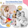 HuToYii Baby Toys 6-12 Months, Plush Barn with Stuffed Farm Animals, Sensory Rattle, Mirror, Crinkle, Montessori Toys for 6 Month Old Babies for Infant & Toddler 1-3 Boy and Girls view 4