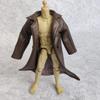 1/12 Scale Clothes Wired Faux Leather Windbreak Coat for 1:12 6inch Action Figure Doll (Coffee) view 3