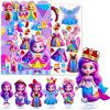 ZHOC Magnetic Dress Up Dolls for Girls, Princess Mermaid Magnet Dolls Dress Up Kits, Travel Game Car Road Trip Airplane Activity Toys Birthday for Toddler Girls Ages 3 4 5 6 7 8 view 1