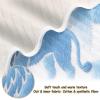 miaozhen Custom Leo Blue White Checker Security Blanket Breathable Custom Made Kitten Name Blanket for Girls or Boys 30x40in necesarias para Bebes view 2