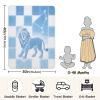 miaozhen Custom Leo Blue White Checker Security Blanket Breathable Custom Made Kitten Name Blanket for Girls or Boys 30x40in necesarias para Bebes view 3