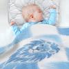 miaozhen Custom Leo Blue White Checker Security Blanket Breathable Custom Made Kitten Name Blanket for Girls or Boys 30x40in necesarias para Bebes view 4