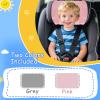 2 Pack Satin Car Seat Headrest Cover for Babies, Soft Silk Feeling Hair Protector for Infant Car Seats & Strollers,Reduce Frizz & Bald Spots (Gray & Pink) view 4