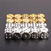 20pcs Gold & Silver Plastic Dice Set  16mm(0.63inch) Round-Edge Dice for Games, Teaching & Party Entertainment view 2