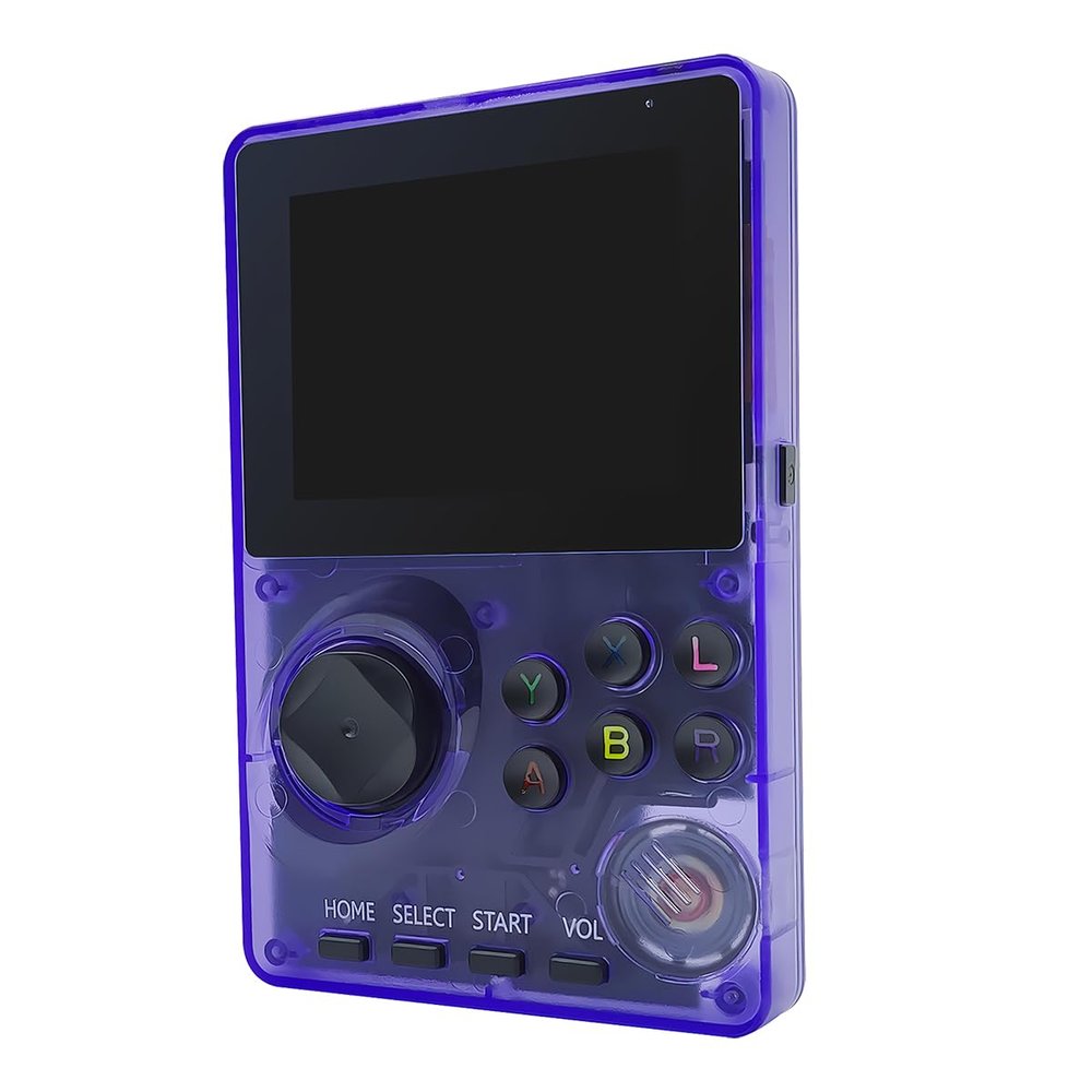 16 Bit Game Console 2.8-inch Super Wide Lcb Preloaded 100 HD Handheld Video Game Seniors Electronic Games Player Birthday Present Xmas (Transparent Purple)