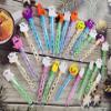 24 Pcs Mini Bubble Wands Birthday Party Supply Favors,School Classroom Students Carnival Prizes (24 Halloween Wands) view 3