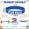 JUNEBRUSHS 42 Pcs Baseball Silicone Wristbands, Baseball Party Favors Rubber Bracelets for Boys Kids Sports Party Supplies Team Goodie Bag Gifts Baseball Team Accessories view 4