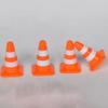 14Pcs Mini Traffic Cones, Orange Construction Road Barriers, Model Props, Roadblock Cone Sign Model Photo Prop view 3