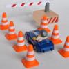 14Pcs Mini Traffic Cones, Orange Construction Road Barriers, Model Props, Roadblock Cone Sign Model Photo Prop view 4