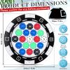 GlikCeil Casino Chip Holder 12.8'' Wall Mounted Display Case for 19 Poker Chips, Acrylic Display Frame for Coin Collectors and Supplies (Black and White, Round) view 2