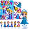 ZHOC Magnetic Dress Up Dolls for Girls, Princess Cute Magnet Dolls Dress Up Kits, Travel Game Car Road Trip Airplane Activity Toys Birthday for Toddler Girls Ages 3 4 5 6 7 8 view 1