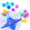 Zaleny 100 Pcs Clear Acrylic Spinning Tops Colorful Crystal Fidget Tops Gem Spinning Toys Bulk Gyros Spinners for Kids Gifts Prize Rewards view 2