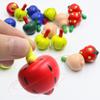 Zaleny 100 Pcs Fruit Spinning Tops Fun Wooden Spin Tops Classic Vintage Gyroscope Kids Gifts Class Rewards Kindergarten Toys view 1