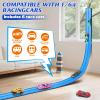 Gretex Flexible Race Track for Kids Ages 4-8: 15 Ft Flex Race Car Ramp Track With 6 Toy Cars Suction Cups, Portable DIY Racetrack Compatible With Diecast 1/64th Cars, Ideal Gift for Kids Toys Boys 3-5 view 2