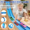 Gretex Flexible Race Track for Kids Ages 4-8: 15 Ft Flex Race Car Ramp Track With 6 Toy Cars Suction Cups, Portable DIY Racetrack Compatible With Diecast 1/64th Cars, Ideal Gift for Kids Toys Boys 3-5 view 3