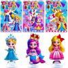 ZHOC Magnetic Dress Up Dolls for Girls, Princess Cute Sweetheart Mermaid Magnet Dolls Dress Up Kits, [3 Pack]Travel Game Car Road Trip Airplane Activity Toys Birthday Gifts for Toddler Girls Ages 3-8 view 1
