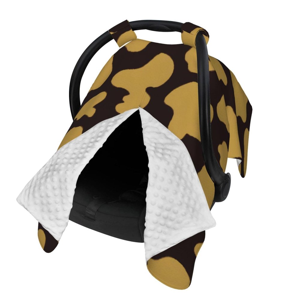 Cow Spots Baby Car Seat Cover & Breastfeeding Nursing Cover - Breathable Stretch Fabric Multi-Use Nursing Cover for Breastfeeding