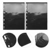 LOGOFUN 30PCS Stamp Album Pages with 9 Hole Black Background Loose Leaf Sheets for Postage Currency Collectors Document Coin Holder Inserts view 4
